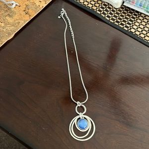 Chico’s large blue pendant necklace NEW CONDITION